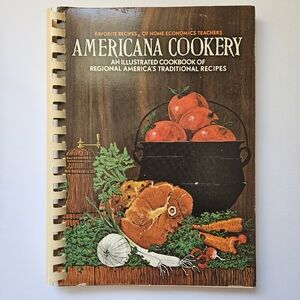 Vintage 1971 Americana Cookery Cookbook Home Economic Teacher Recipe Illustrated